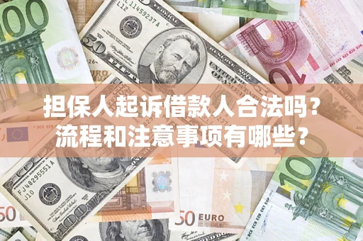 武汉担保人起诉借款人合法吗？流程和注意事项有哪些？