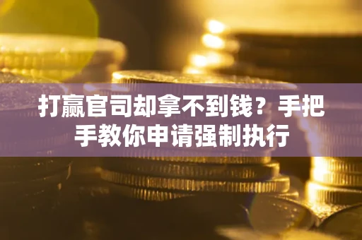武汉打赢官司却拿不到钱？手把手教你申请强制执行