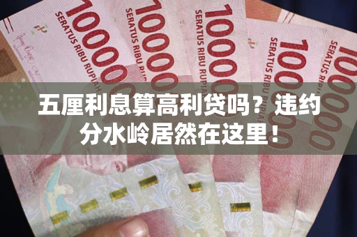 武汉五厘利息算高利贷吗？违约分水岭居然在这里！