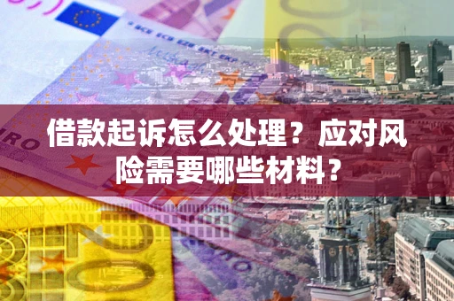 武汉借款起诉怎么处理？应对风险需要哪些材料？