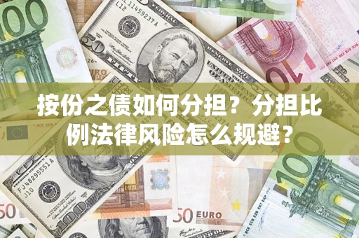 武汉按份之债如何分担？分担比例法律风险怎么规避？