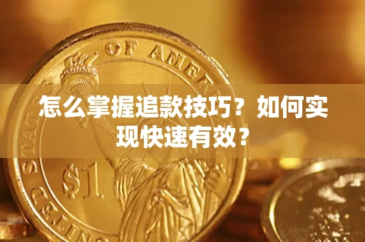 武汉怎么掌握追款技巧？如何实现快速有效？