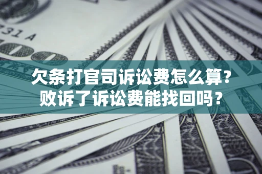 武汉欠条打官司诉讼费怎么算？败诉了诉讼费能找回吗？