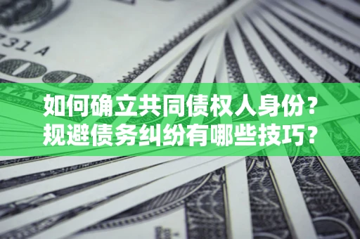 武汉如何确立共同债权人身份？规避债务纠纷有哪些技巧？
