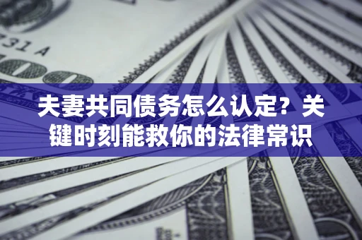 武汉夫妻共同债务怎么认定？关键时刻能救你的法律常识