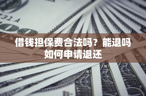 武汉借钱担保费合法吗？能退吗如何申请退还